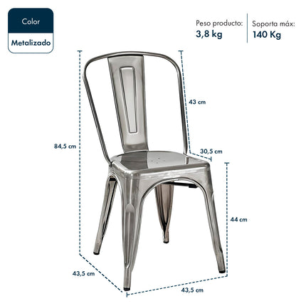 Set 2 Sillas Tolix Laqueada