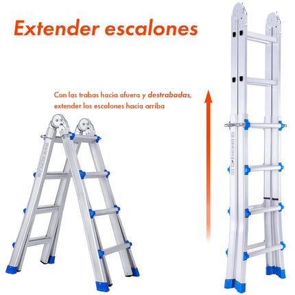 Escalera Multifuncion Extensible 14 Escalones