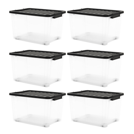 Set 6 Contenedores De Plastico Life Box 40 Lts