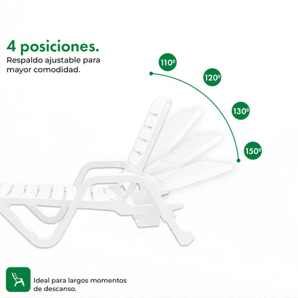 Set 2 Resposeras Toronto + Mesa Puket