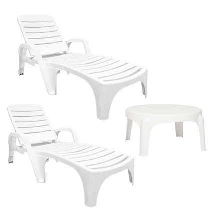 Set 2 Reposeras Carilo + Mesa Puket