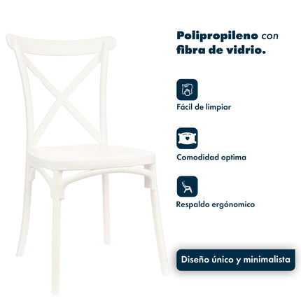 Set Combo X6 Sillas de Diseño Katrina