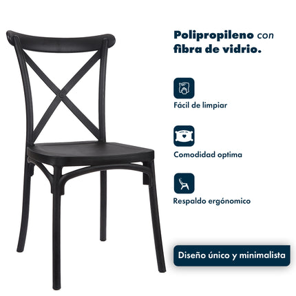 Set Combo X6 Sillas de Diseño Katrina