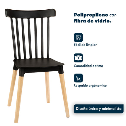 Set de 6 Sillas de diseño Windsor