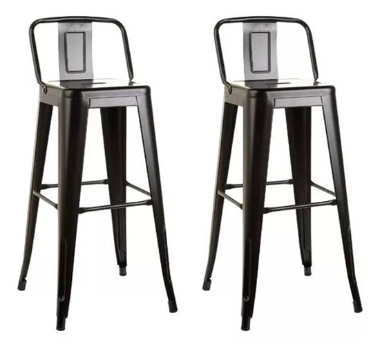 Set 2 Banquetas Tolix Con Respaldo