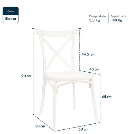 Set Combo X6 Sillas de Diseño Katrina