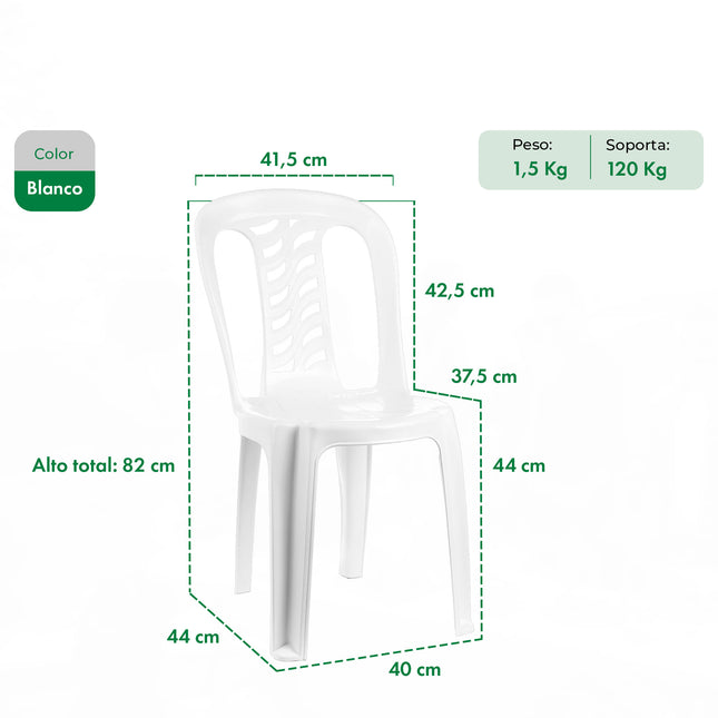 Silla Plastica Reforzada Bistró