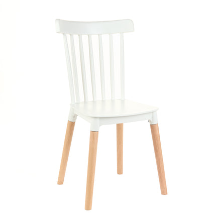 Mesa Rectangular Eames 120x80 + 6 Sillas Windsor