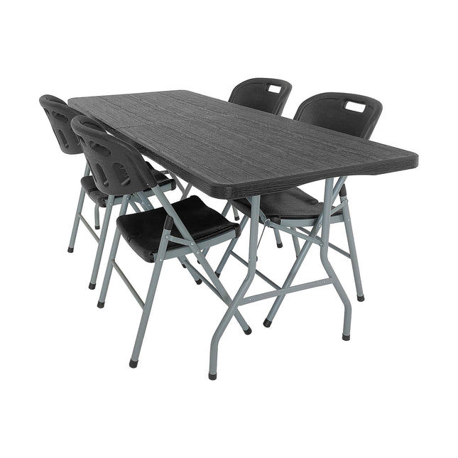 Set Mesa Plegable Picnic 1.80 cm mas 4 Sillas Plegables Paris