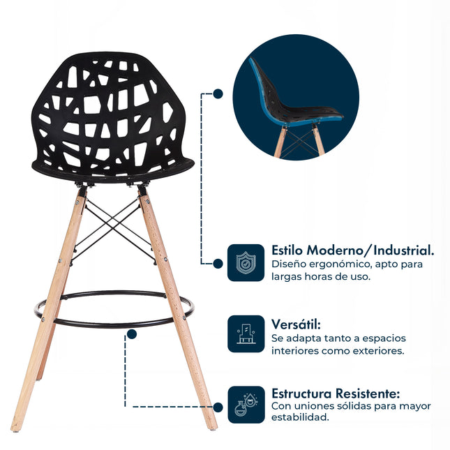 Banqueta Taburete Eames Akron