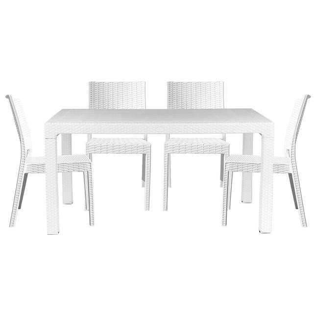 Mesa Andorra + 4 Sillones Verona