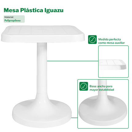 Mesa Cuadrada Iguazú Pata Central