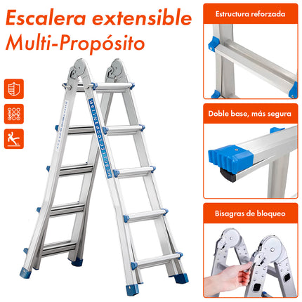 Escalera Multifunción Extensible 18 Escalones