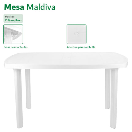 Mesa Maldiva + 4 Sillas Antonella
