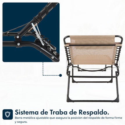 Set de 2 Reposeras Catre Grande Plegable Gravedad Cero