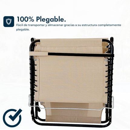 Set de 2 Reposeras Catre Grande Plegable Gravedad Cero