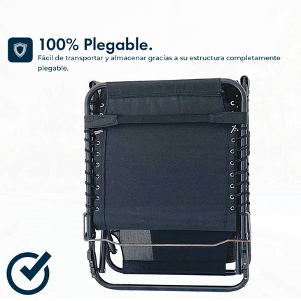 Set de 2 Reposeras Catre Grande Plegable Gravedad Cero