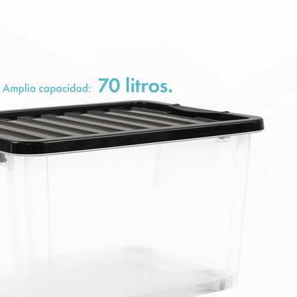 Set 6 Contenedores De Plastico Life Box 70 Lts