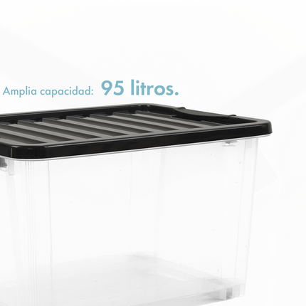 Set 6 Contenedores De Plastico Life Box 95 Lts