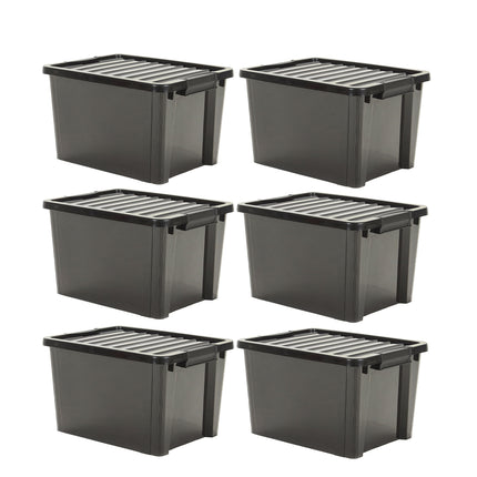 Set 6 Contenedores De Plastico Life Box 95 Lts