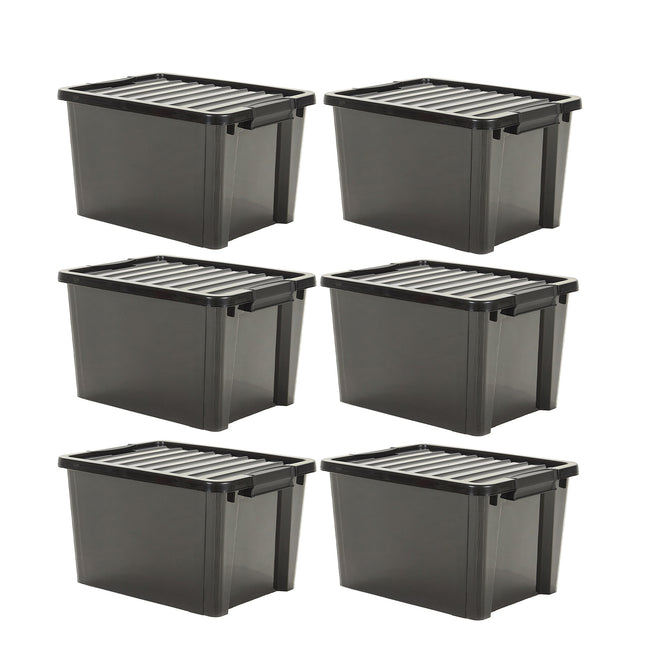 Set 6 Contenedores De Plastico Life Box 95 Lts