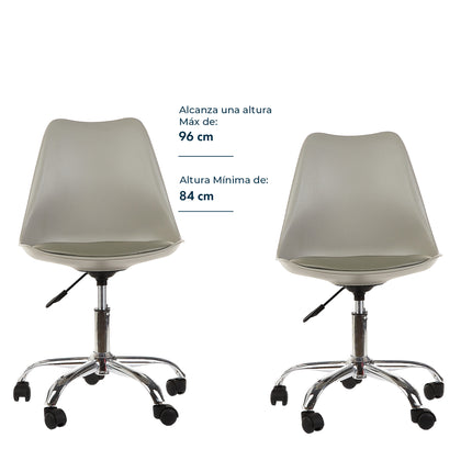 Silla de oficina Tulip Giratoria con Ruedas