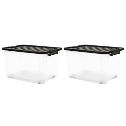 Set 2 Contenedores De Plastico Life Box 70 Lts