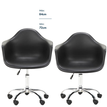 Sillon de oficina Eames Giratorio con Ruedas