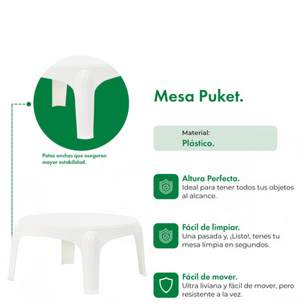 Set 4 Sillones Miami + Mesa Puket