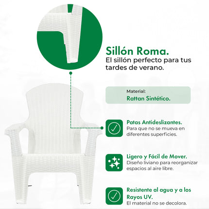 Set 2 Sillones Roma Rattan