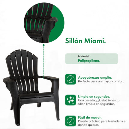 Set 4 Sillones Miami + Mesa Puket