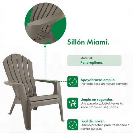 Set 4 Sillones Miami + Mesa Puket