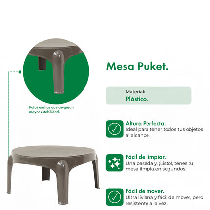 Set 4 Sillones Miami + Mesa Puket