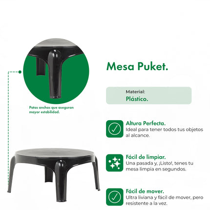 Set 4 Sillones Miami + Mesa Puket
