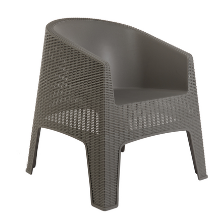 Mesa Monaco Rattan 90x90 + 4 Sillones Ibiza