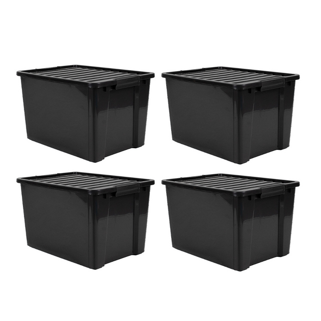 Set 4 Contenedores De Plastico Life Box 50 Lts