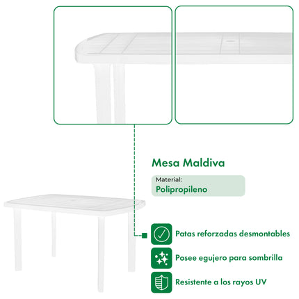 Mesa Rectangular Maldiva