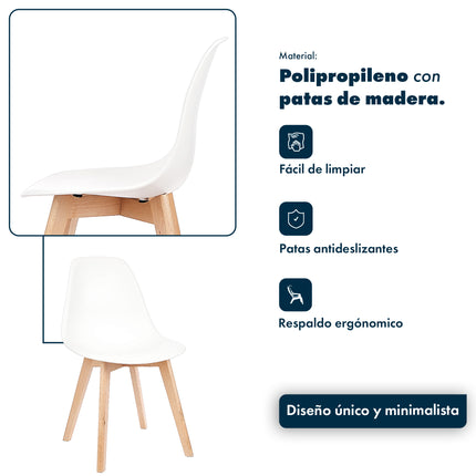 Set 4 Sillas de diseño Magnolia