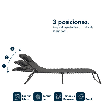 Reposera Catre  Chico Plegable Gravedad Cero