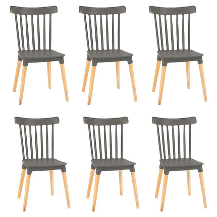 Set de 6 Sillas de diseño Windsor