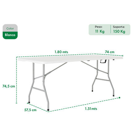 Mesa Picnic Plegable 1.80 Mts