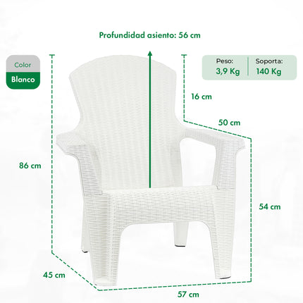 Set 2 Sillones Roma Rattan