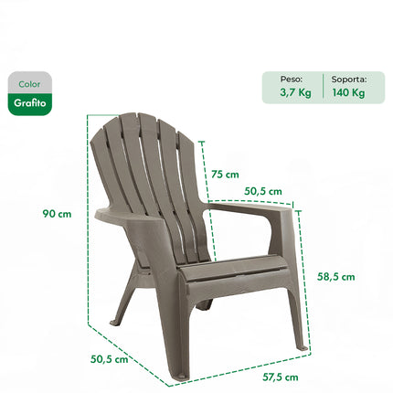 Set 4 Sillones Miami + Mesa Puket