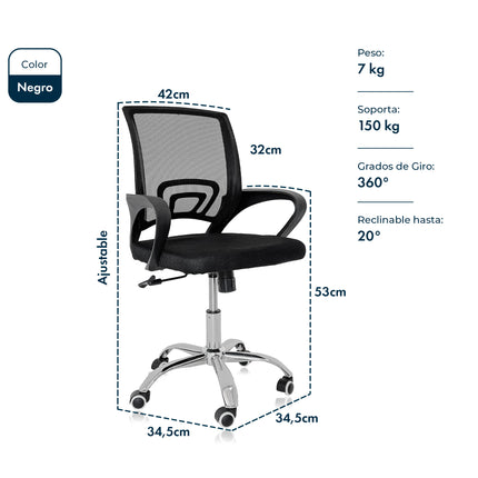 Silla de Oficina Mesh Ergonomica