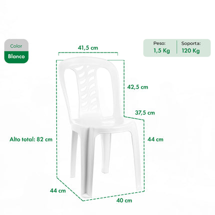 Silla Plastica Reforzada Bistró
