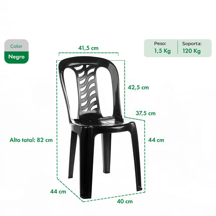Silla Plastica Reforzada Bistró