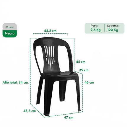 Set 6 Sillas Plasticas Antonella