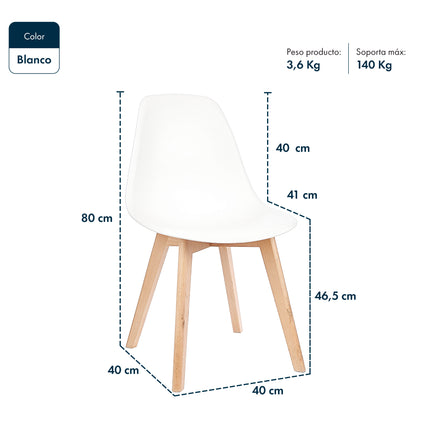 Set 4 Sillas de diseño Magnolia