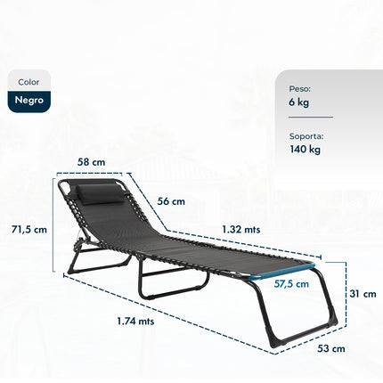 Reposera Catre  Chico Plegable Gravedad Cero
