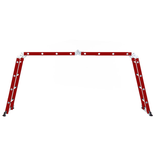 Escalera De Aluminio Articulada 16 Escalones Red Edition